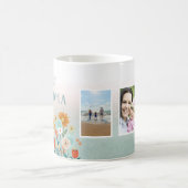 モダン最高のGrandaフローラコラージュ コーヒーマグカップ (中央)