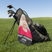 モダン最高のGrandpa写真 ゴルフタオル (グリーン)