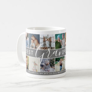 モダン最高のGrandpa Ever Photo Collage & Names コーヒーマグカップ