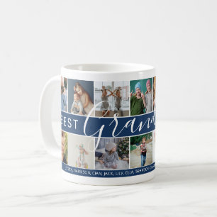 モダン最高のGrandpa Ever Photo Collage & Names コーヒーマグカップ
