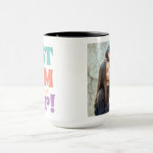 モダン最高のMom写真キッズ名カスタムプレゼント マグカップ (中央)