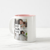 モダン最高のMom Everハート |ダークピンク ツートーンマグカップ (正面左)