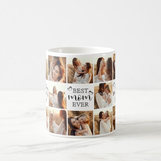モダン最高のMom Ever 数々の Photo Collage Keepsake コーヒーマグカップ (中央)
