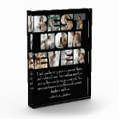 モダン最高のMom Ever 11写真コラージュ黒 フォトブロック (左)