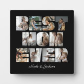モダン最高のMom Ever 11写真コラージュ黒 フォトプラーク (正面)