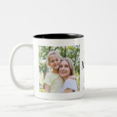 モダン最高のMom Ever 2写真コラージュパーソナライズされた ツートーンマグカップ (左)