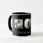 モダン最高のMom Ever 3 Photos Collage Black マグカップ (正面左)