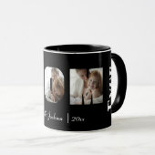 モダン最高のMom Ever 3 Photos Collage Black マグカップ (正面右)