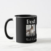 モダン最高のMom Ever 3 Photos Collage Black マグカップ (左)
