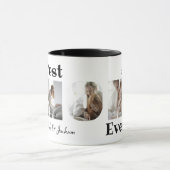 モダン最高のMom Ever 3 Photos Collage White マグカップ (中央)