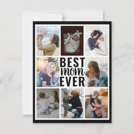 モダン最高のMom Ever Black & White Photo Collage (正面)