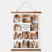 モダン最高のMom Ever Instagram写真コラージュ 吊り下げ型タペストリー (正面)