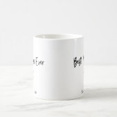 モダン最高のMom Ever & Kids Name Script Two-Tone コーヒーマグカップ (中央)