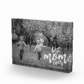 モダン最高のMom Ever Mommy Kids Name Script フォトブロック (右)