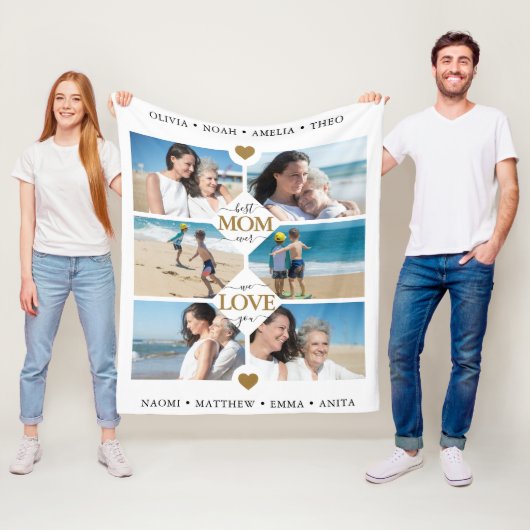 モダン最高のMom Ever Photo Collage フリースブランケット (インサイチュ)