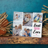 モダン最高のMom Ever Photo Grid Keepsake Gift フォトプラーク (側面)