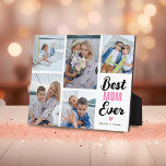 モダン最高のMom Ever Photo Grid Keepsake Gift フォトプラーク<br><div class="desc">この写真グリッドテンプレートを使用して独自のMOM写真モダンプラークを作成する。自分の写真と文字をアップカスタマイズロードする。タイトル最高の「Mom Ever」を搭載した可愛い小さなハートで、色や名前に変更できる。</div>