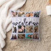 モダン最高のMom Ever Purple Photo Collage クッション (ブランケット)