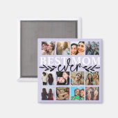 モダン最高のMom Ever Purple Photo Collage マグネット (正面/裏面)