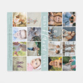 モダン最高のNana Ever Photo Collage & Names フリースブランケット (正面(横))