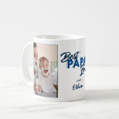 モダン最高のPapa Ever Photo Father's Day コーヒーマグカップ (正面左)