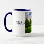 モダン月明け夕べと木歩くパパ マグカップ (左)