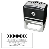 モダン月相エレガント差出人住所 セルフインキングスタンプ (インサイチュ)