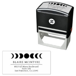 モダン月相エレガント差出人住所 セルフインキングスタンプ