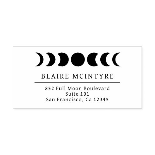 モダン月相エレガント差出人住所 セルフインキングスタンプ (デザイン)