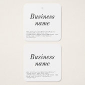 モダン服つるラベル (正面&裏面)