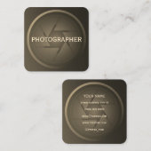 モダン未来型カメラインスパイアレン スクエア名刺 (正面/裏面)