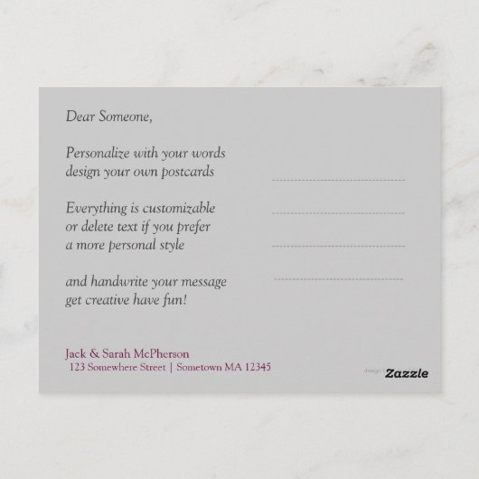 モダン東洋ラブフュージョン感謝ポストカード ポストカード (裏面)