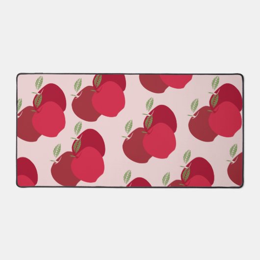 モダン果実インスパイアApple Pattern Desk Mat デスクマット (正面)