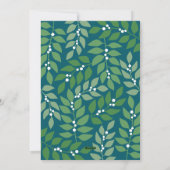 モダン果実eucalyptus枝 – 写真ティール(緑がかった色) シーズンカード (裏面)