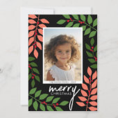 モダン果実eucalyptus branches - photo coral シーズンカード (正面)