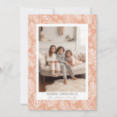 モダン枝メリー – 書道 – 縦写真 シーズンカード (正面)