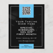 モダン枠の白黒 チラシ (裏面)