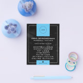 モダン枠の白黒 チラシ (シングル)