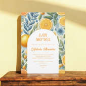 モダン柑橘系ベビーシャワーカラフル男女兼用 招待状