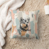 モダン柴犬の肖像画 - 芸術的な筆致 クッション (ブランケット)