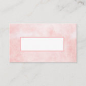 モダン桃の水ミニマル色の結婚座席表 プレイスカード (正面)