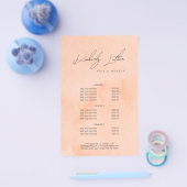 モダン桃の水色メイクアップ チラシ (シングル)