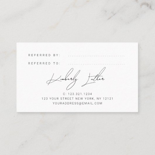 モダン桃の水色メイクアップ 紹介カード (裏面)