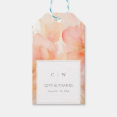 モダン桃の花結婚さん ギフトタグ (正面)