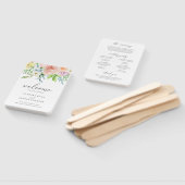 モダン桃フローラエレガント結婚式 ハンドファン (組立なし)