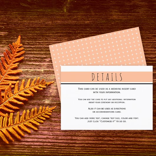 モダン桃結婚詳細 エンクロージャーカード