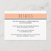 モダン桃結婚詳細 エンクロージャーカード (正面)