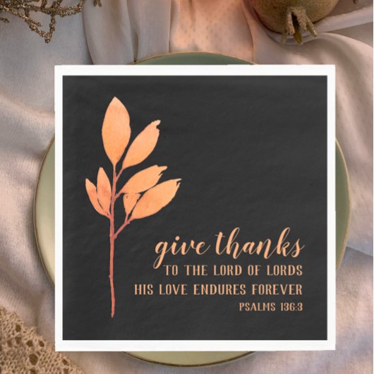 モダン桃金ゴールド水の色与え感謝してい聖なる書物、 経典 スタンダードランチョンナプキン