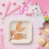 モダン桃金ゴールド水の色与え感謝してい聖なる書物、 経典 ペーパープレート (パーティー)