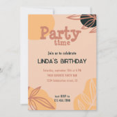 モダン桃 招待状 (正面)